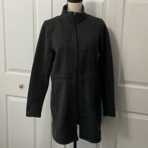 NWOT G.H. Bass & Co. Charcoal Gray Sweater-Like Knit Zip Jacket, Large